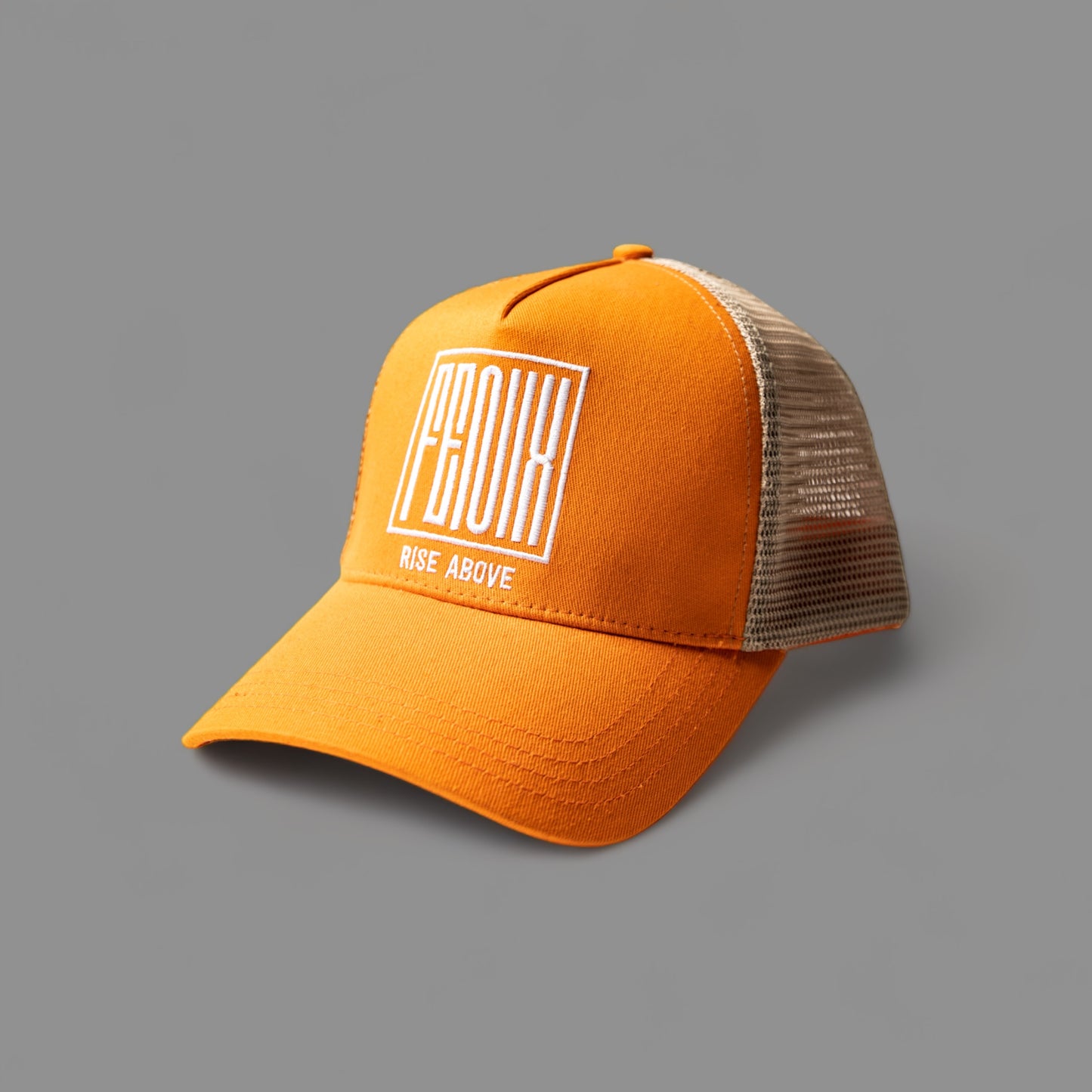 ORANGE/TAN TRUCKER HAT