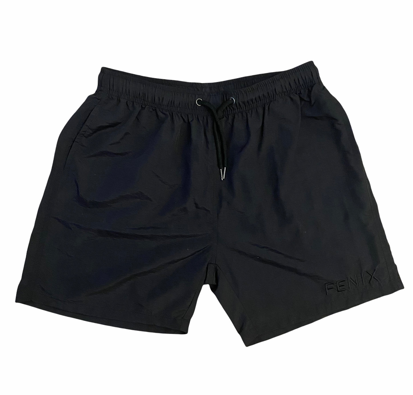 BLACK NYLON SHORTS